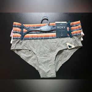 Roxy Women's Underwear 3Packs Pink/ White Grey Medium